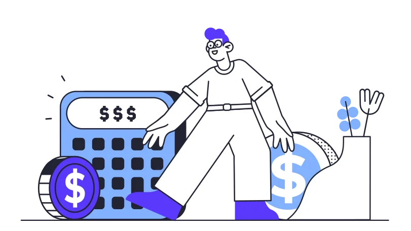 Illustration of a guy partnering with a business for big money