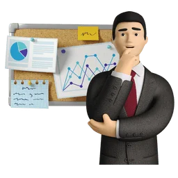 A guy coming up with a marketing plan