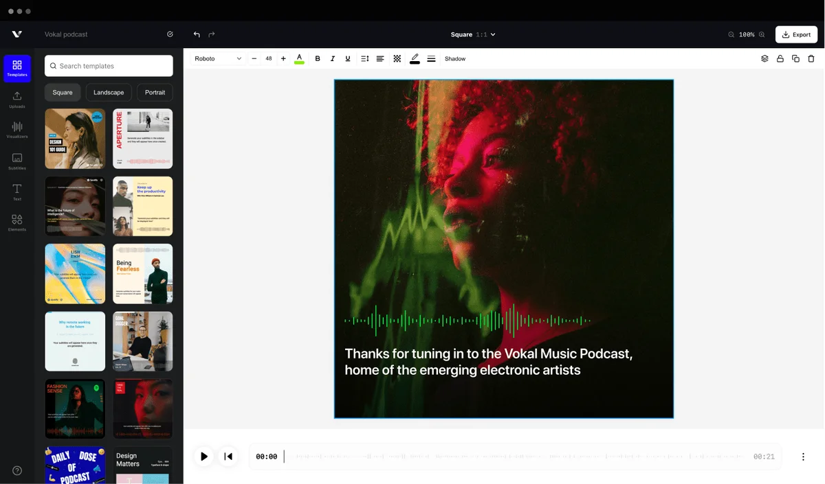Vokal editor demo